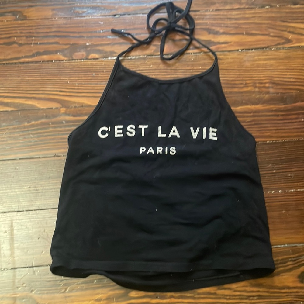 Parisian halter crop top
